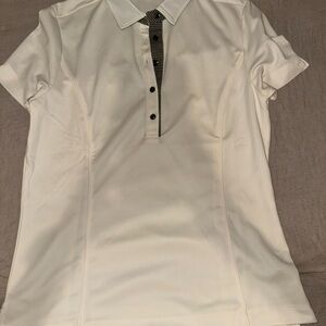 Women's Cream Polo Shirt